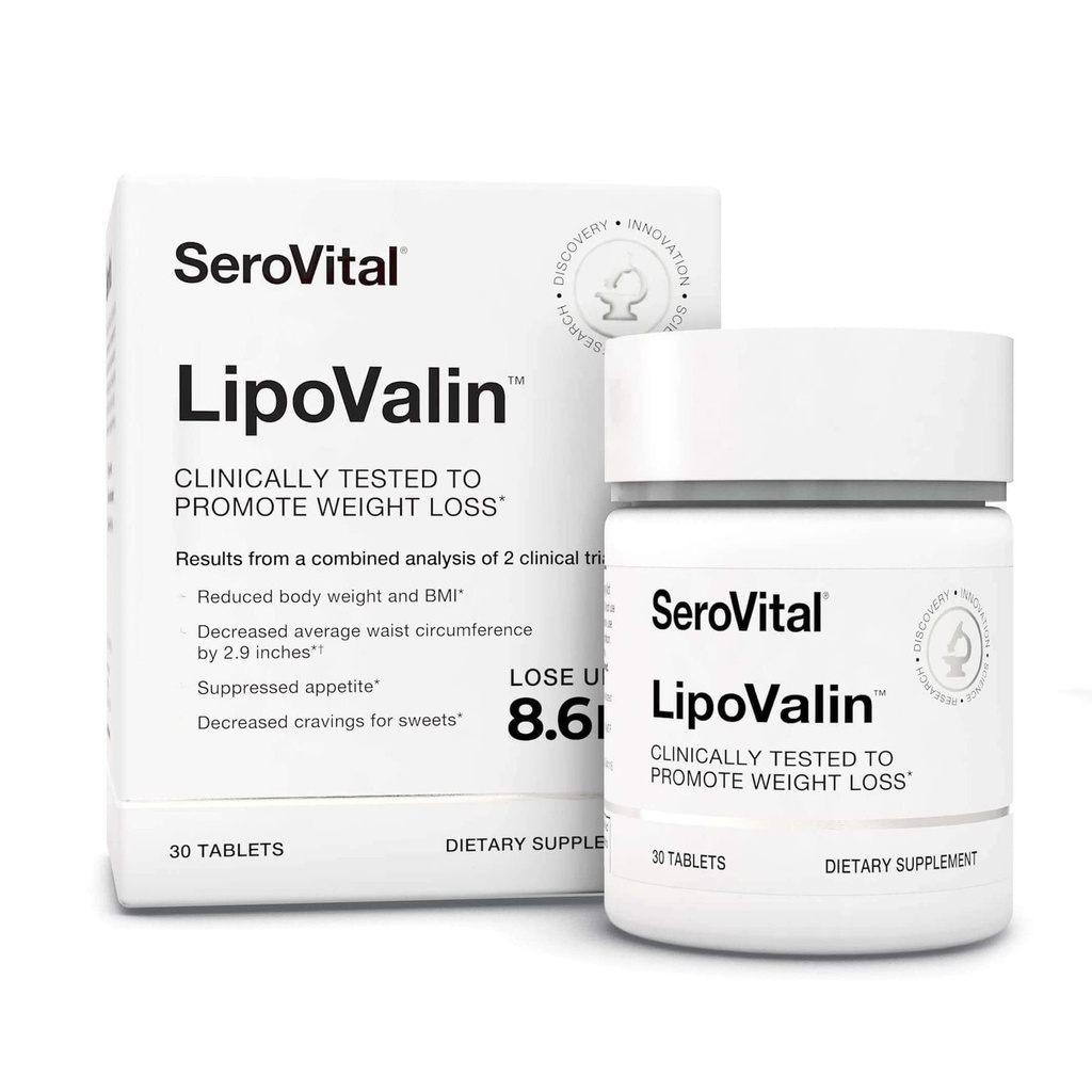 Serovital LipoValin klinisch validierte Gewichtsverlust Pillen für Frauen – Diät-Pille, Appetitzügler, Stimulant-Free Weight Loss Supplement - 30 Tabletten