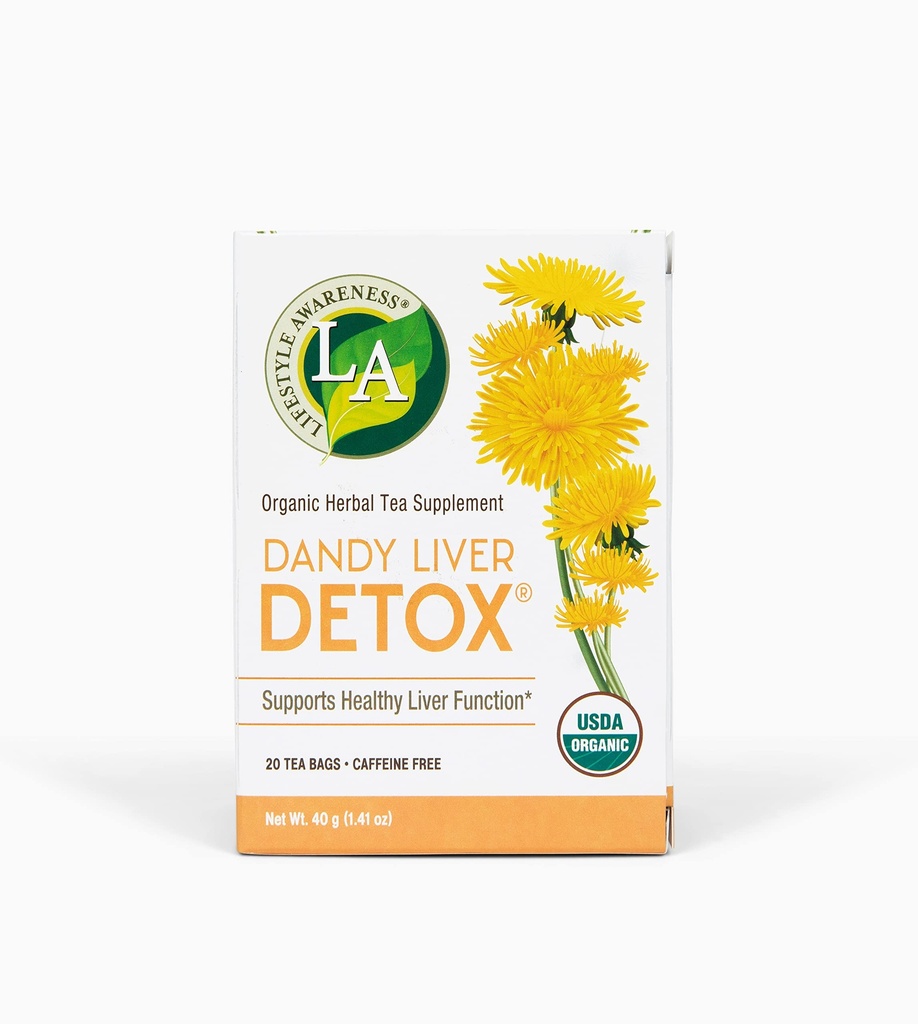 Lifestyle Awareness Tees, Koffein Free Dandy Liver Detox Tea, 20 Count