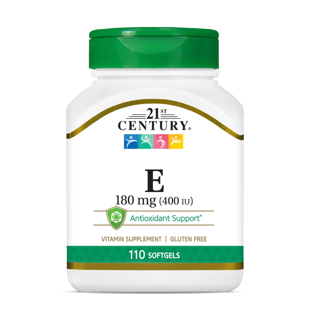 21e siècle E 400 I.U. (Dl-Alpha) Softgels, 110 comte (paquet de 2)