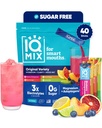IQMIX Poudre d'électrolyte d'hydratation – Formule 4-en-1 pour l'hydratation, la clarté mentale, l'humeur et la récupération – Mélange de boissons sans sucre, Kéto, Magnésium L-Thréonate, Mane de Lion – Paquet de 40 variétés de dénombrement