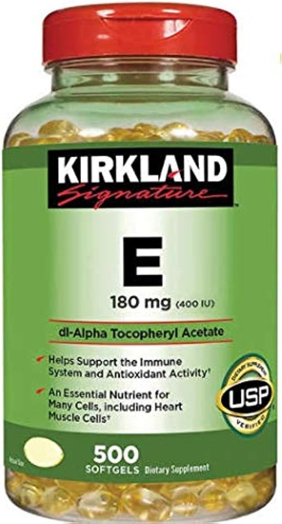 Kirkland Signatur Vitamin E 180mg, 500 Softgels