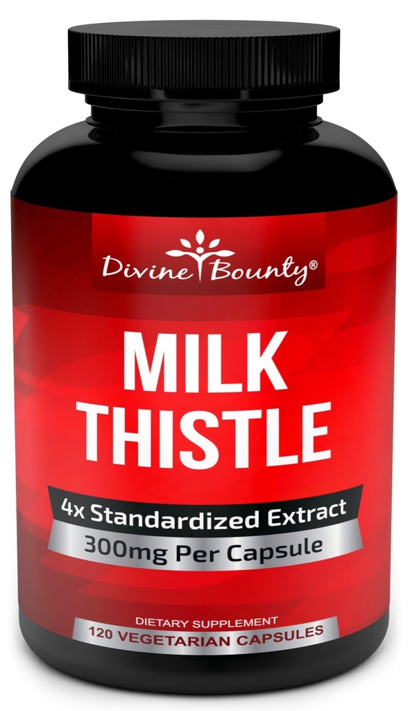 Göttliche Bounty reine Milchdistel Kapseln-Ergänzung - Eine Potent 1200mg Milchdistel-Ergänzung mit 4X konzentrierten Extrakt (standardisiert) 120 vegetarische Kapseln