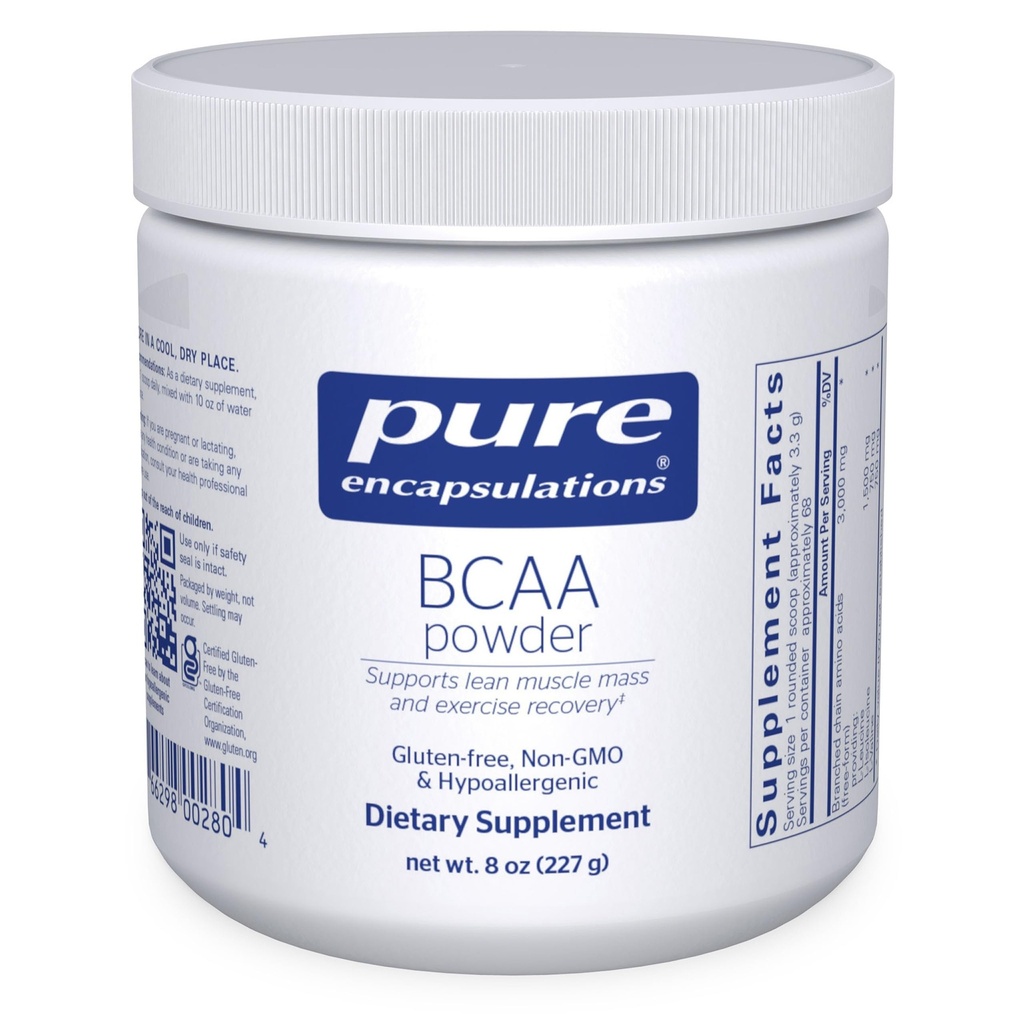 Pure Encapsulations BCAA Powder | Hypoallergene Ergänzung zur Unterstützung der Muskelfunktion während der Übung | 8 Unzen