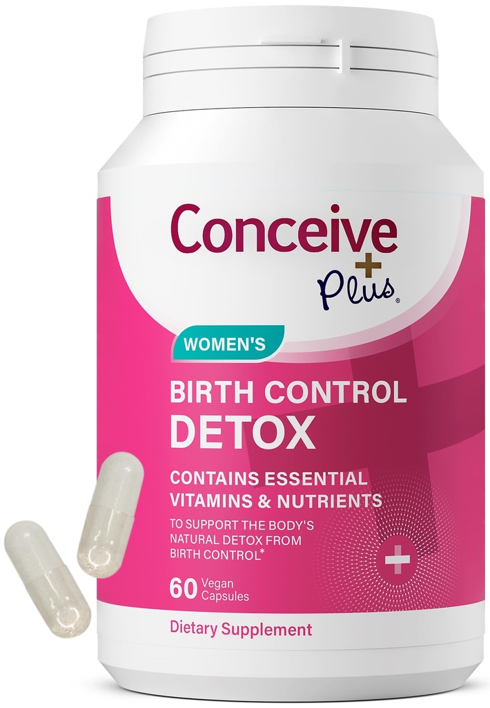 CONCEIVE PLUS Birth Control Detox Supplement - Pränatale Vitamine Beste für Frauen - Unterstützung Hormon Balance & Ovarian Gesundheit - essentiell für Frauen versuchen, Conceive - Nahrungsergänzungsmittel - 60 Kapseln