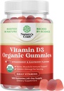 Natures Craft Organic Vitamine D Gummies for Adults - Daily Immune Support Gummies with Vegan Vitamine D3 2000IU - USDA Organic D3 for Adults Wellness Non OGM Gluten Free 2 Month Supply