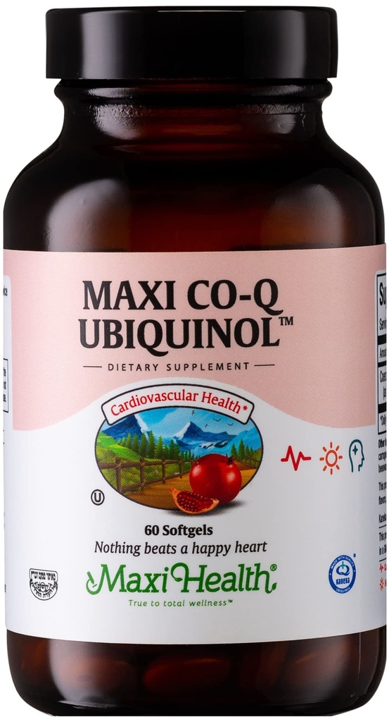 CoQ10 Ubiquinol - CoQ10 100mg Softgels - Kosher Co Q 10 Supplement für Herz-Kreislauf-Gesundheit - Superior Absorption - Co Q10 Supplement Ubiquinol 100mg für Zelluläre Energie - Coenzym Coq 10 (60 Count)