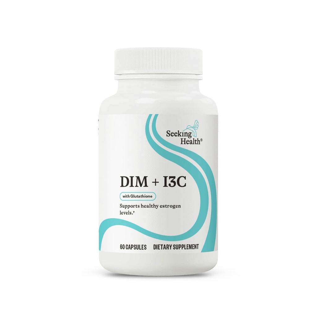 Recherche de la santé DIM & I3C - Soutenir le métabolisme du foie sain d'estrogène - Formule avec DIM & I3C pour soutenir une réponse cellulaire saine - 400 mg, 60 capsules