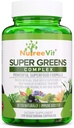 SuperGreens - Spirulina, Chlorella, Wheatgrass + Mehr - Nährstoff-Packed Green Blend