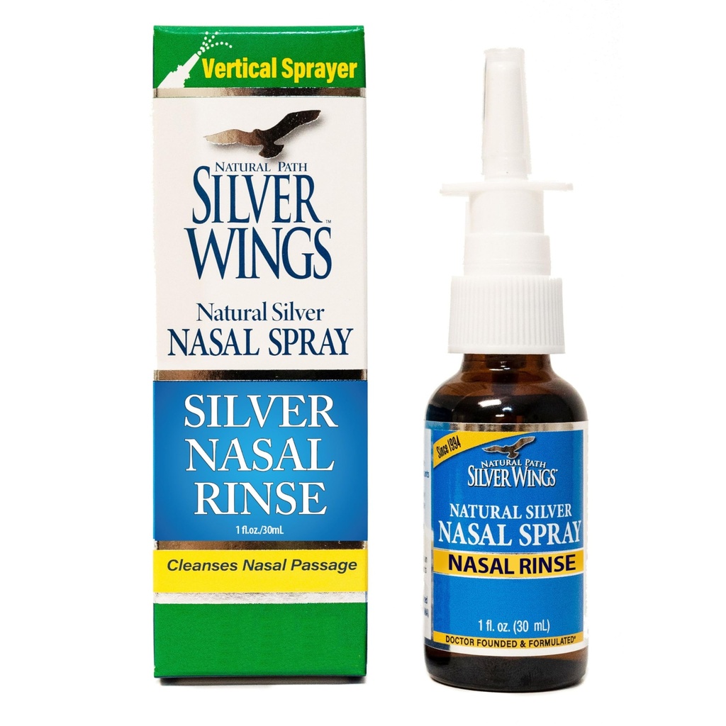 Naturweg Silber Flügel Sinus Relief Natürliches Silber Nasenspray - 250ppm - 1oz