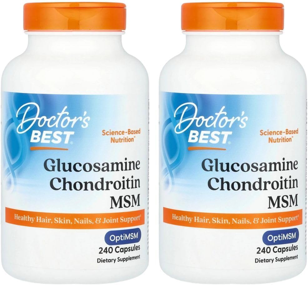 Doctor's BEST, (2 Pack Glucosamin Chondroitin MSM mit OptiMSM, 240 Veggie Caps