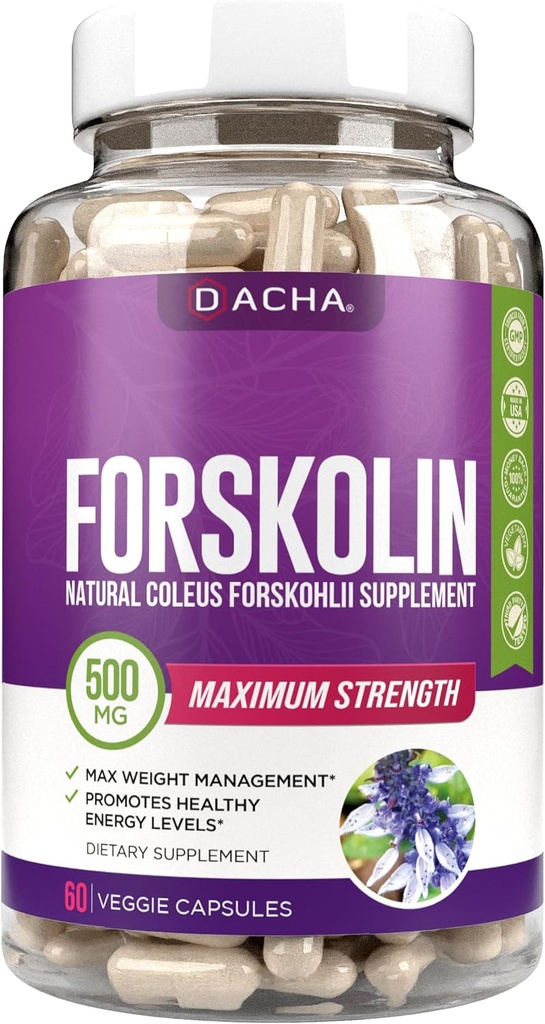 Natürliche Forskolin Max Strength Formel- 500mg Coleus Extract, Keto Diät Pillen, die schnell für Frauen und Männer arbeiten, maximale Slim Look, Lose Fast für Frauen, Schnelle Tone, Luna Trim, MD