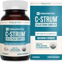 C-Strum® Organic Bovine Colostrum Supplement, 60% igG, Erste Melkerei, Gras Fed, Max Strength Colostrum Kapseln aus deutschen Dairy Cows - Gut, Immunität, Haut &amp; Haarunterstützung (90 count)