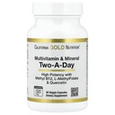 California Gold Nutrition Multivitamin und Mineral mit Methyl B12, Vitamin C, L-MethylFolate und Bio-Quercetin, Two-A-Day, 60 Veggie Kapseln