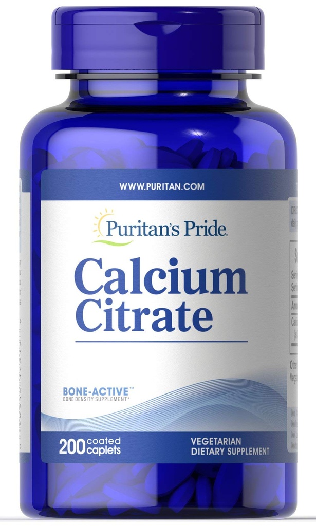 La fierté de Puritan Citrate de calcium 200 Mg, 200 Compte