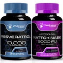 WELLNESS LABSRX Resveratrol Kapseln 10000mg - Nattokinase Ergänzung Kapseln - 5000 FU