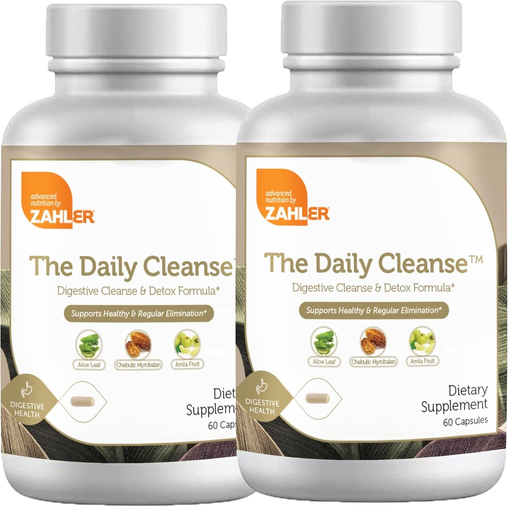Zahler Daily Cleanse, Digestive Cleanse & Detox Formula, unterstützt gesunde und regelmäßige Elimination, 120 Kapseln