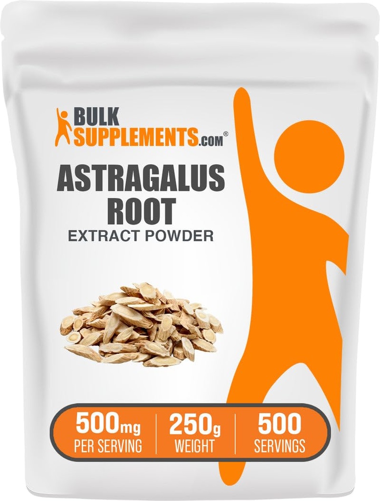 BulkSupplements.com Astragalus Extract Powder - Astragalus Root Powder, Herbal Supplement - Vegan & Glutenfrei, 500mg pro Servierung, 250g (8.8 oz) (Pack von 1)