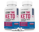 (2 Pack) Lean Time Keto Pillen 1275MG Neu & Verbesserte Formel Enthält Apfelessig Extra Virgin Olivenöl Pulver Grüner Tee Blatt 120 Kapseln