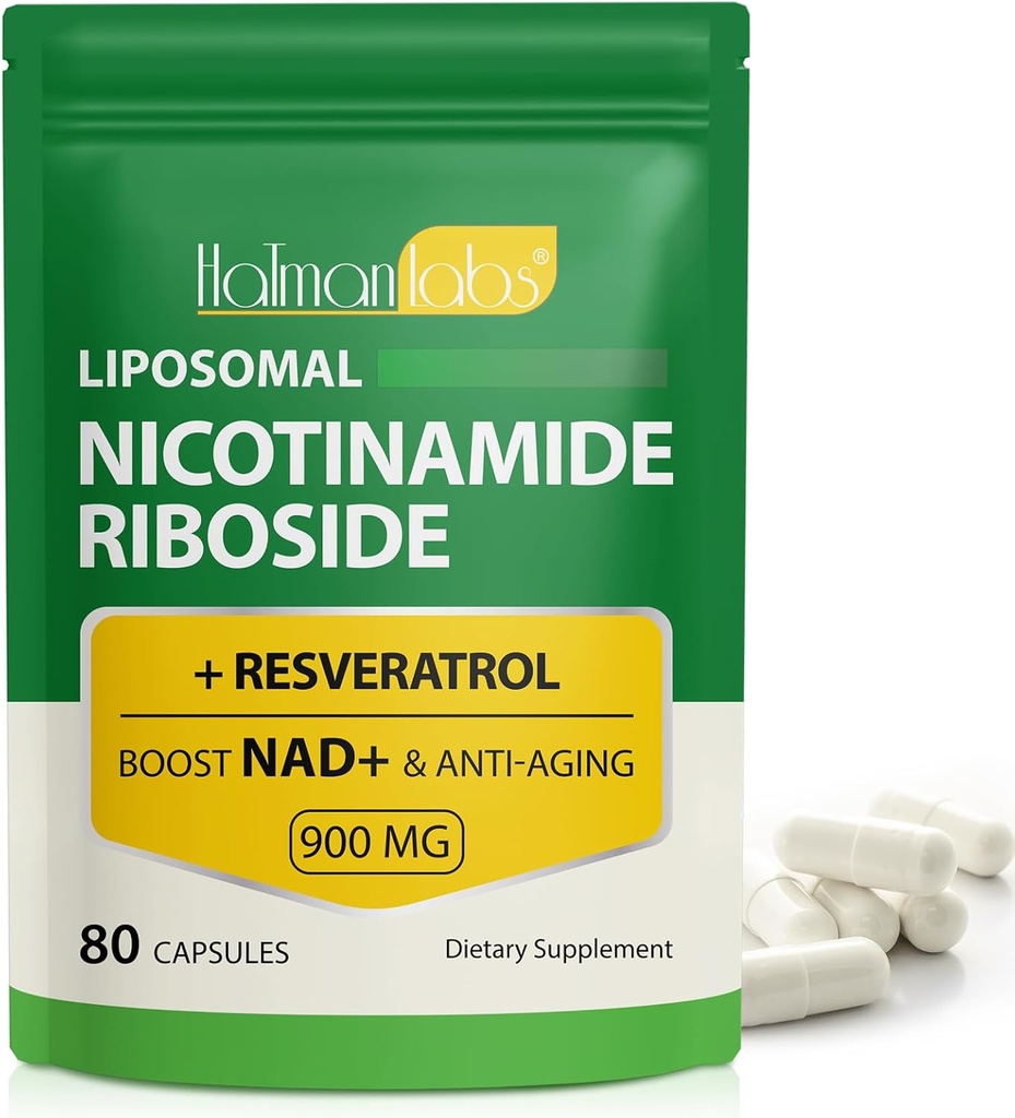 Resvératrol liposomique,Nicotinamide liposomique Riboside,Nicotinamide Riboside 900,Supplément de resvératrol,Supplément de resvératrol pour les femmes hommes(1Gélules Pack/80)