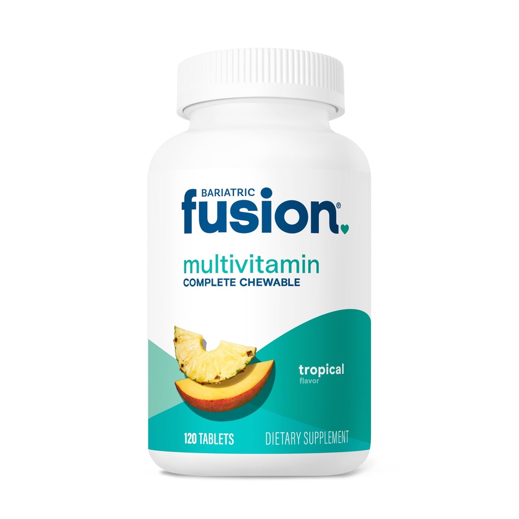 Bariatric Fusion Bariatric Multivitamin mit Eisen komplett Kaubare | Tropical Flavor | Post Bariatric Vitamins für Magen Bypass und Sleeve Gastrectomy | Ein Monat Versorgung