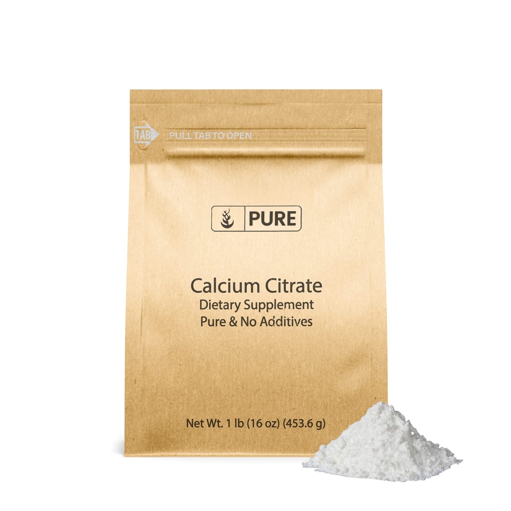 Ingrédients originaux purs Citrate de calcium (1 lb) Supplément de calcium, aucun additif ou remplissage