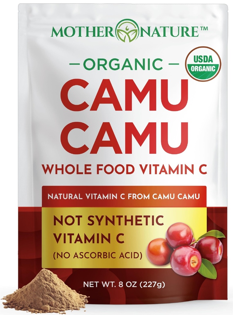 Camu Camu Pulver Bio Vitamin C - 8 oz Tasche 45 Servierungen - Raw Camu Camu Berry, Natürliche VIT C Ergänzung Pulver für Immununterstützung - Vegan, Non-GMO