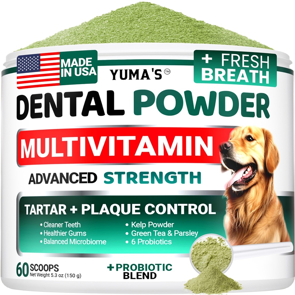 Fortgeschrittene Hundezahnpulver, Atembefeuchter mit Multivitamin, Hundezahnreinigung, Bad Breath & Tartar und Plaque Off Remover für Hunde Probiotics Lab co, Pet Oral Care - Vitamine und Ergänzungen