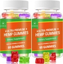(2 Pack) Hemp Gummies, Fruity Edibles Gummy Advanced 100% Natural High Potency Hemp Seed Extract Gummies - 120 Gummies