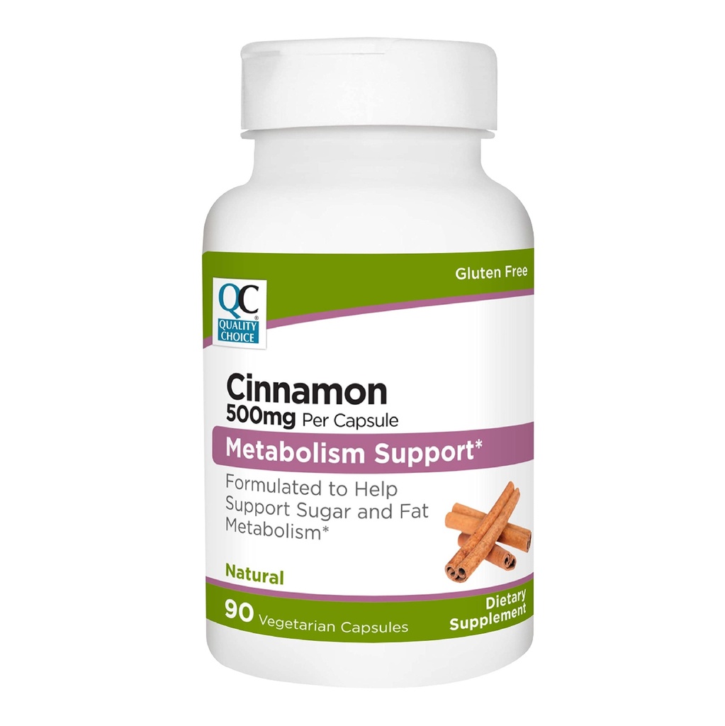 Qualität Wahl Cinnamon 500 mg Vegetarische Vitamin-Ergänzung in 90 Zähler Flaschen