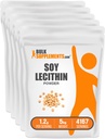 BulkSupplements.com Poudre de lécithine de soja - supplément de lécithine, poudre de lécithine de qualité alimentaire - sans gluten, 1200mg par portion, 5kg (11lbs) (paquet de 5)