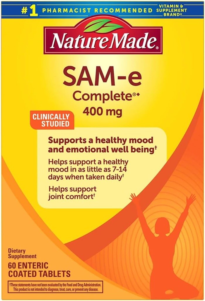 Nature faite SAM-e Complete 400 mg - 60 comprimés enrobés entériques