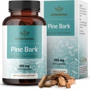 HERBAMAMA Pine Bark Extract Capsules - 400mg French Maritime Pine Bark Extract Powder for Antioxidant Support - Vegan, Non-GMO Pinus Pinaster Supplement