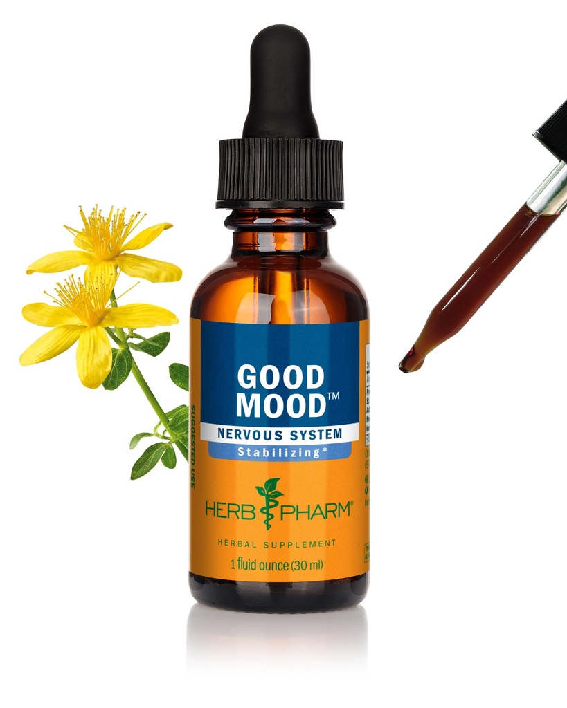 Kräuter Pharm gute Stimmung flüssige Kräuterformel mit St. John's Wort für gesunde Emotional Balance - 1 Unze