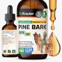BIO KRAUTER Pine Bark Extract - Reich an Antioxidantien Liquid Supplement - 400 mg Französisch Maritime Pine Bark Extrakt Tropfen - Vegan, Alkohol &amp; Zucker frei - 2 Fl Oz
