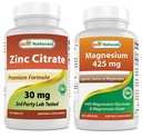Citrate de zinc 30 mg et glycinate de magnésium 425 mg