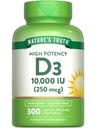 La vérité de la nature Vitamine D3 10000 UI Softgels.
