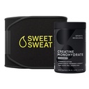Sportforschung Creatine Monohydrate und Sweet Sweat Waist Trimmer - Schwarz und Gelb (Medium)