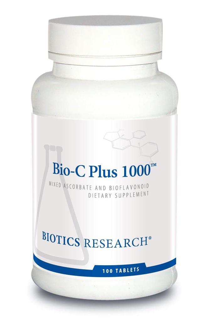 Biotics Research Bio C Plus 1000 Antioxidans, hohe Potenz, Bioflavonoide, Unterstützt gesunde Immunantwort, baut Kollagen, Gesunde Haut, Knorpel und Gelenkunterstützung 100 Tabletten