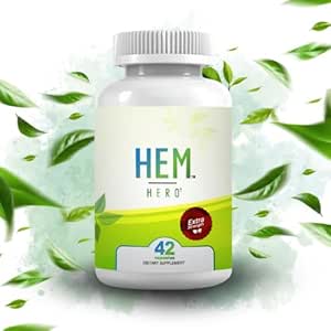Hem Hero Extra Strength Hämorrhoid Behandlung - Verringern Sie Schwellung, beruhigen Juckreiz & Irritation - 100% natürlich - 42 Vegetarische Kapseln