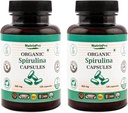 USDA Organic Spirulina Kapseln - 100% reine Vegan-Ergänzung, Non-GMO, Gluten-frei, chemisch-frei, (240)
