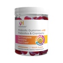 vH essentials Probiotic Gummies mit Präbiotika & Cranberry, Konzentrierter Extrakt für Urinary Tract Health, unterstützt Vaginal Microflora Balance für eine gesunde Feminine Tract, 60 Count