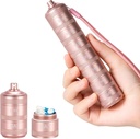 Portable Metall Pille Medizin Organizer - Wasserdichte Pille Fall Kompakte Reise Pille Box Wöchentlich Aluminiumlegierung Container, 7 Tage tägliche Pille Organizer Halter für kleine Pillen, Pink S