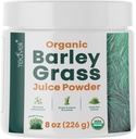 Teaveli Organic Barley Grass Juice Powder– Raw, Utah Grown Barley Grass Juice Extract for Detox- Komplements Wheatgrass Juice- Made in USA Ohne Gluten, Additive oder Konservierungsstoffe- 8 oz (226 Gramm)