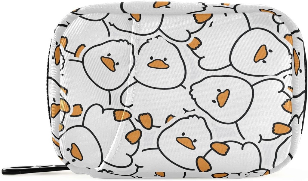 Pille Box Süße Ente 7 Tage Pille Fall Reisen Pille Organizer Tasche mit Reißverschluss Tragbare Wöchentliche Vitamin Medizin Ergänzung Halter Tasche