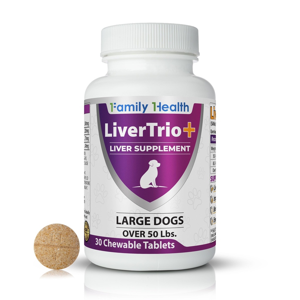 Umfassende Leberunterstützungsergänzung für große Hunde. Flavorful Chewable Tablets Kombinieren Sie gleiche, SPC, Silybin A+B, + Glutathione 30Ct (Large)