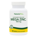 NaturesPlus Mega Zink 100 mg Sustained Release - 90 Tabletten - Vegetarisch, Glutenfrei - 90 Servierungen
