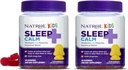 Natrol Kids Sleep+ Calm, Melatonin und L-Theanin, Schlafhilfe Gummis mit Botancial Blends, 100% Drug-Free, 60 Count (Pack von 2)