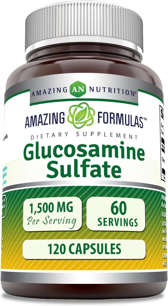Amazing Formulas Glucosamine Sulfate Supplement | 1500 Mg Per Serving | 120 Capsules | Non-GMO | Gluten-Free | Made in USA