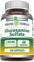 Erstaunliche Formeln Glucosamine Sulfat Ergänzung | 1500 Mg Pro Servieren | 120 Kapseln | Non-GMO | Gluten-Free | Made in USA