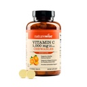 NatureWise Extra Strength Vitamin C Kaubare 1000mg für Erwachsene - Natürliche Orange Flavor - Immunsystem & Antioxidans Unterstützung - Non-GMO, Vegan & Sugar Free - 90 Kautabletten[45-Day Supply]